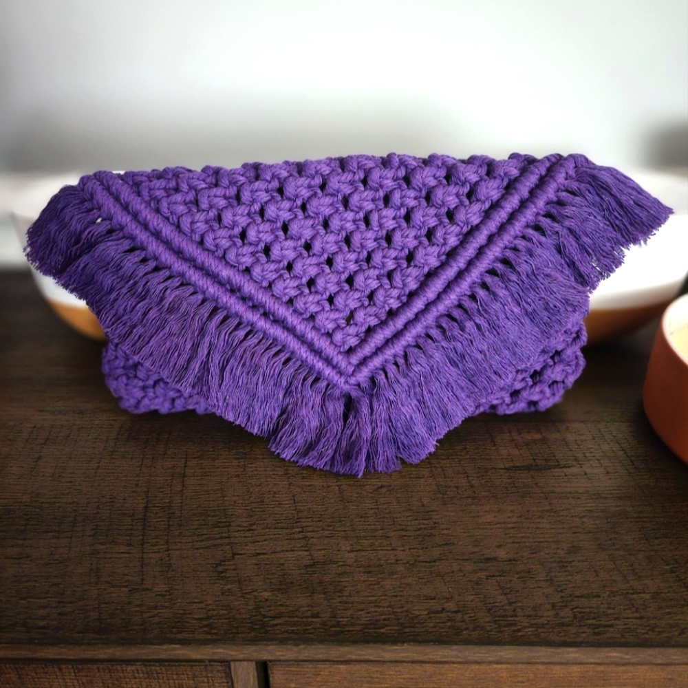 Custom Order Macrame Clutch/ Or Earrings - Picture 11 of 12